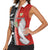 Custom Tonga and New Zealand Rugby Women Sleeveless Polo Shirt Maori Mix Ngatu Pattern