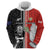 Custom Tonga and New Zealand Rugby Zip Hoodie Maori Mix Ngatu Pattern