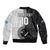 Custom Fiji and New Zealand Rugby Sleeve Zip Bomber Jacket Tapa Mix Maori Pattern