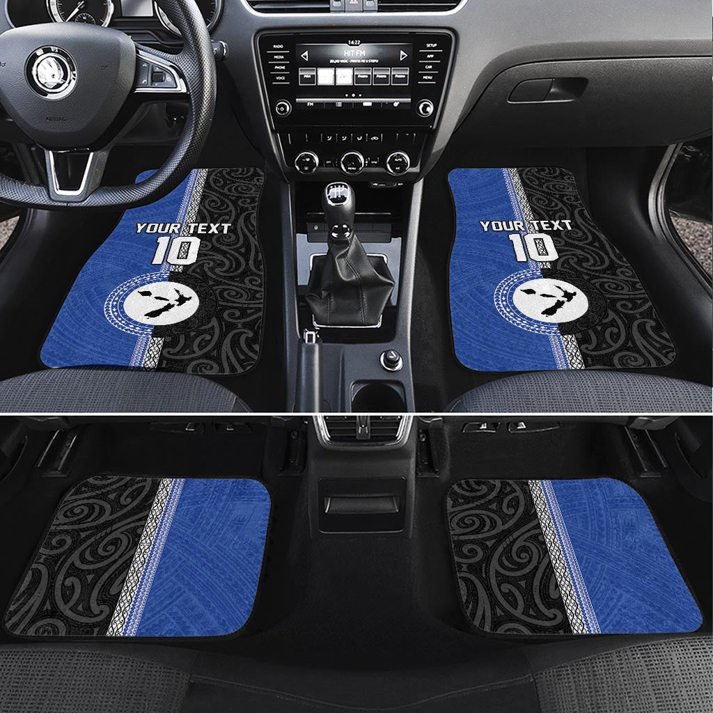 Custom Samoa and New Zealand Rugby Car Mats Teuila Samoan and Maori Warrior