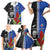 Custom Samoa and New Zealand Rugby Family Matching Short Sleeve Bodycon Dress and Hawaiian Shirt Teuila Samoan and Maori Warrior