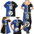 Custom Samoa and New Zealand Rugby Family Matching Summer Maxi Dress and Hawaiian Shirt Teuila Samoan and Maori Warrior