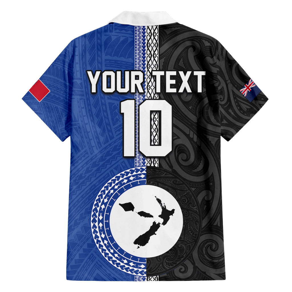 Custom Samoa and New Zealand Rugby Family Matching Summer Maxi Dress and Hawaiian Shirt Teuila Samoan and Maori Warrior