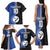 Custom Samoa and New Zealand Rugby Family Matching Tank Maxi Dress and Hawaiian Shirt Teuila Samoan and Maori Warrior