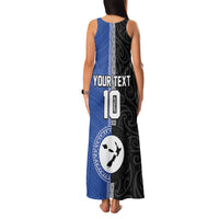 Custom Samoa and New Zealand Rugby Family Matching Tank Maxi Dress and Hawaiian Shirt Teuila Samoan and Maori Warrior