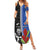 Custom Samoa and New Zealand Rugby Summer Maxi Dress Teuila Samoan and Maori Warrior