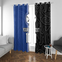 Custom Samoa and New Zealand Rugby Window Curtain Teuila Samoan and Maori Warrior