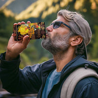 Personalized Australia and Papua New Guinea Together 4 in 1 Can Cooler Tumbler Kangaroo Aboriginal Art and Bird-of-paradise Oro Tribal Motifs - Polynesian Pride