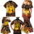 Personalized Australia and Papua New Guinea Together Family Matching Mermaid Dress and Hawaiian Shirt Kangaroo Aboriginal Art and Bird-of-paradise Oro Tribal Motifs - Polynesian Pride
