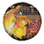 Australia and Papua New Guinea Together Spare Tire Cover Kangaroo Aboriginal Art and Bird-of-paradise Oro Tribal Motifs - Polynesian Pride