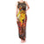 Personalized Australia and Papua New Guinea Together Tank Maxi Dress Kangaroo Aboriginal Art and Bird-of-paradise Oro Tribal Motifs - Polynesian Pride