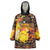 Personalized Australia and Papua New Guinea Together Wearable Blanket Hoodie Kangaroo Aboriginal Art and Bird-of-paradise Oro Tribal Motifs - Polynesian Pride
