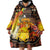 Personalized Australia and Papua New Guinea Together Wearable Blanket Hoodie Kangaroo Aboriginal Art and Bird-of-paradise Oro Tribal Motifs - Polynesian Pride