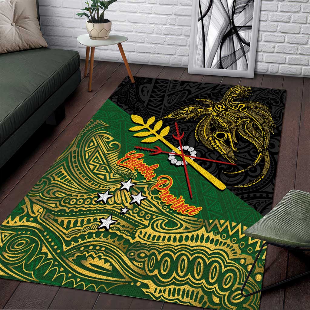 Chimpu Province Papua New Guinea Area Rug Bird-of-paradise Art Tattoo and Melanesian Motifs - Polynesian Pride