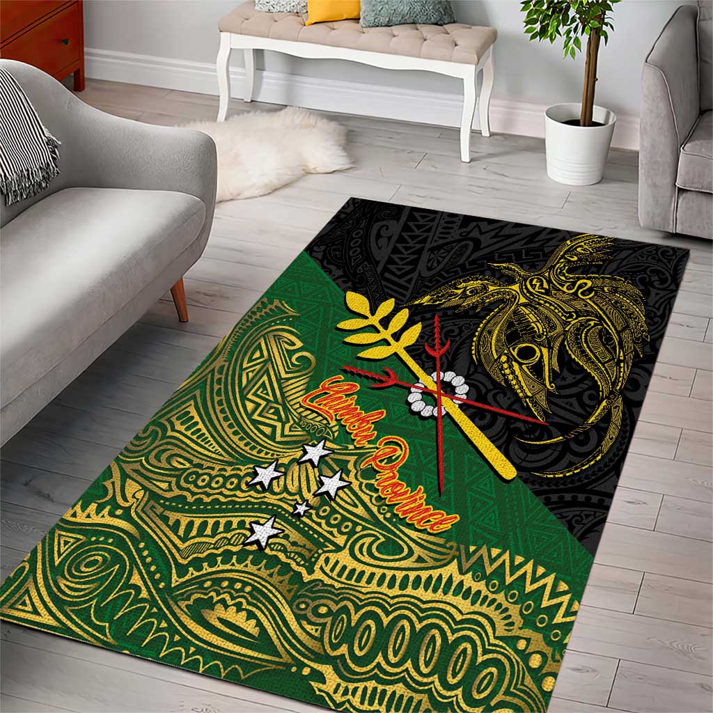 Chimpu Province Papua New Guinea Area Rug Bird-of-paradise Art Tattoo and Melanesian Motifs - Polynesian Pride