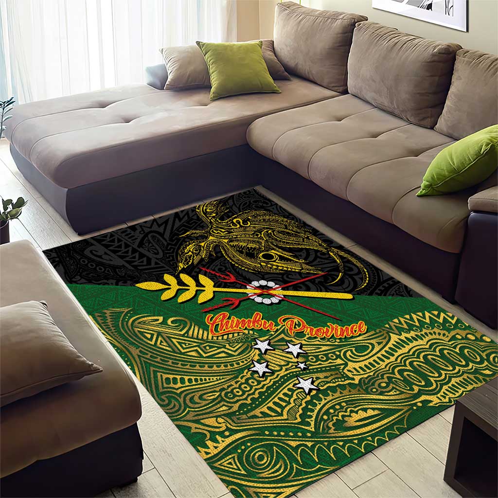 Chimpu Province Papua New Guinea Area Rug Bird-of-paradise Art Tattoo and Melanesian Motifs - Polynesian Pride