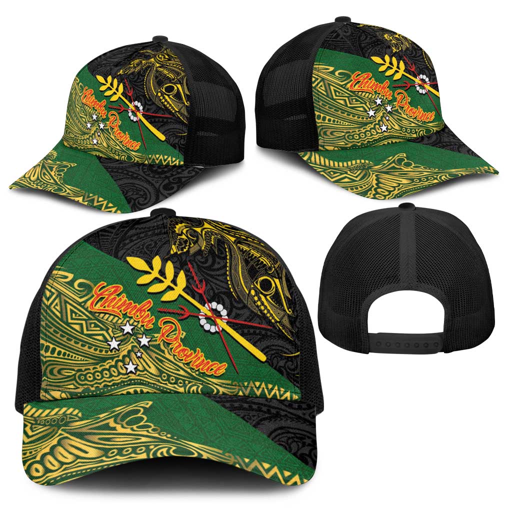 Chimpu Province Papua New Guinea Baseball Net Cap Bird-of-paradise Art Tattoo and Melanesian Motifs - Polynesian Pride