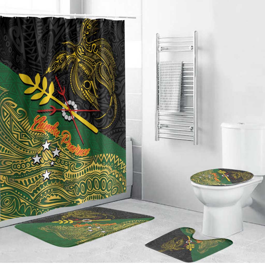 Chimpu Province Papua New Guinea Bathroom Set Bird-of-paradise Art Tattoo and Melanesian Motifs - Polynesian Pride