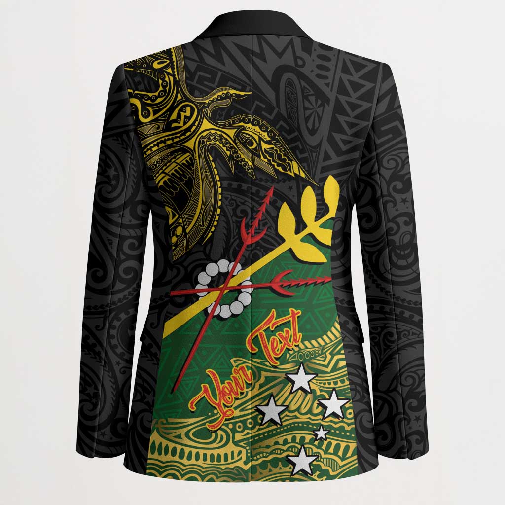 Personalized Chimpu Province Papua New Guinea Blazer Bird-of-paradise Art Tattoo and Melanesian Motifs - Polynesian Pride