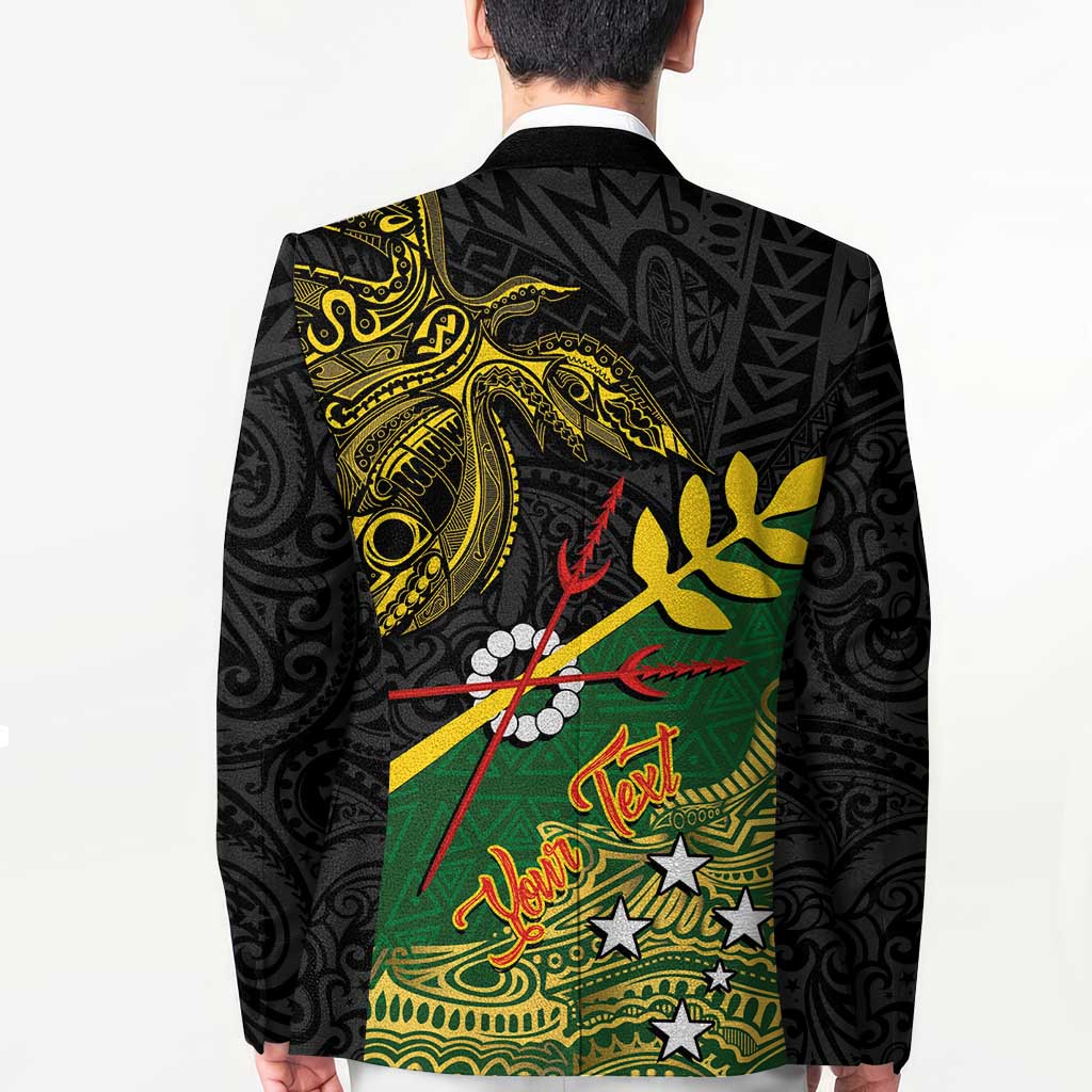 Personalized Chimpu Province Papua New Guinea Blazer Bird-of-paradise Art Tattoo and Melanesian Motifs - Polynesian Pride
