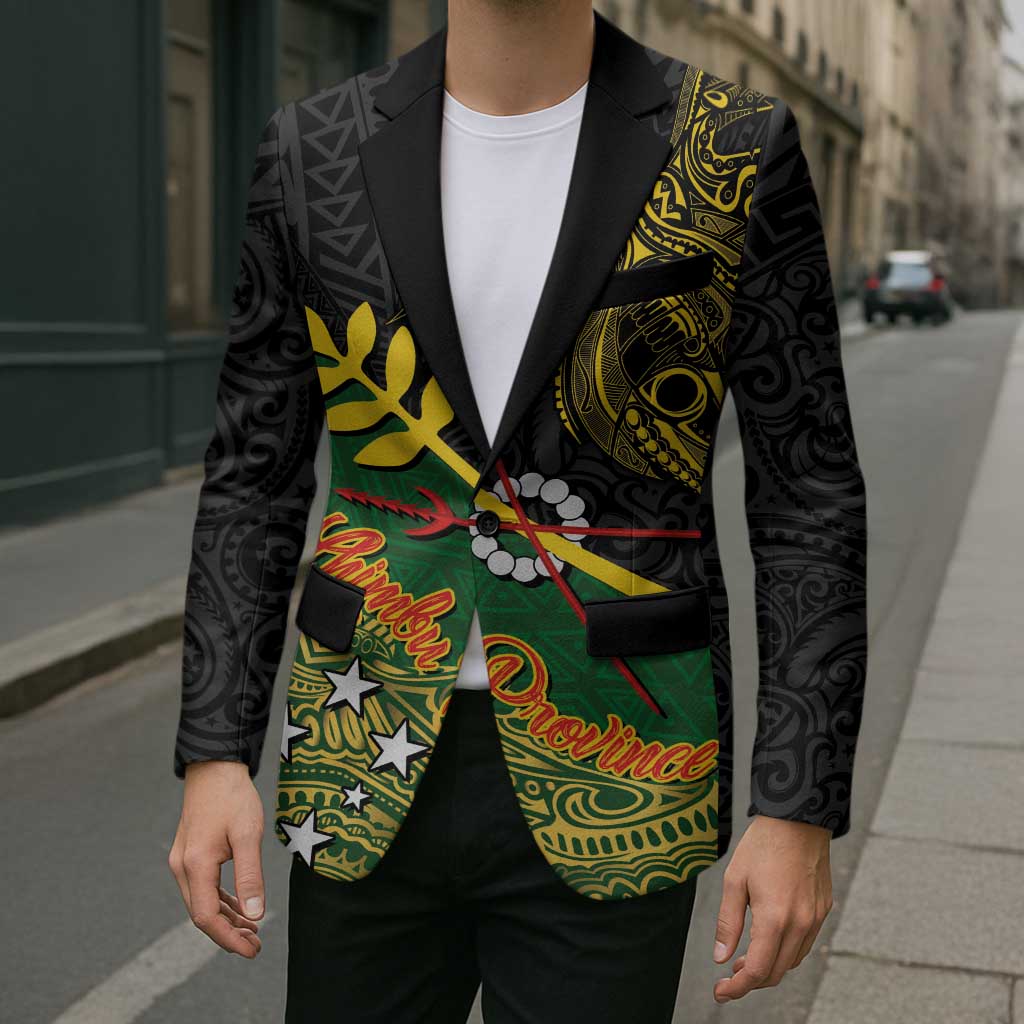 Personalized Chimpu Province Papua New Guinea Blazer Bird-of-paradise Art Tattoo and Melanesian Motifs - Polynesian Pride