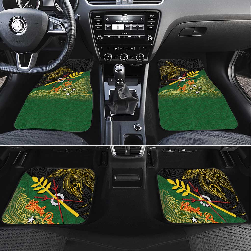 Personalized Chimpu Province Papua New Guinea Car Mats Bird-of-paradise Art Tattoo and Melanesian Motifs - Polynesian Pride