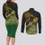 Personalized Chimpu Province Papua New Guinea Couples Matching Long Sleeve Bodycon Dress and Long Sleeve Button Shirt Bird-of-paradise Art Tattoo and Melanesian Motifs - Polynesian Pride
