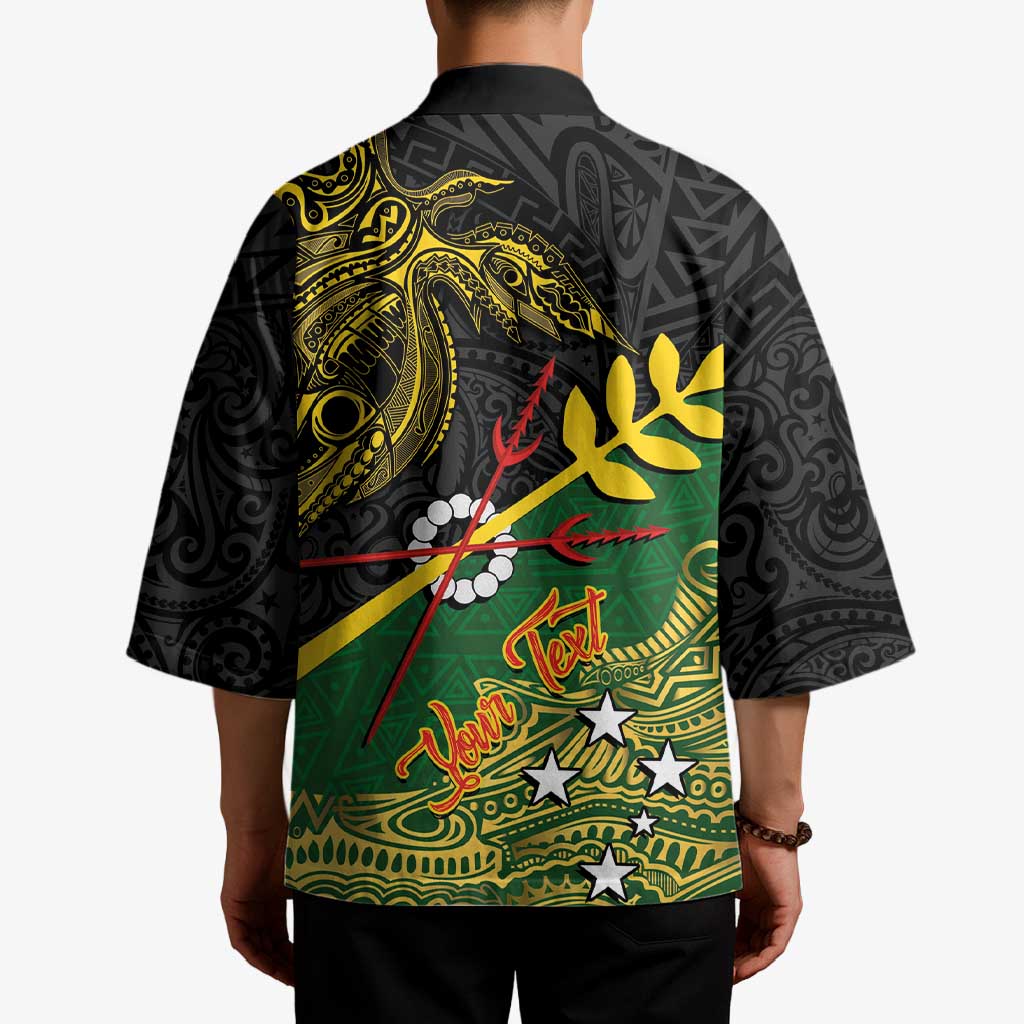 Personalized Chimpu Province Papua New Guinea Kimono Bird-of-paradise Art Tattoo and Melanesian Motifs - Polynesian Pride