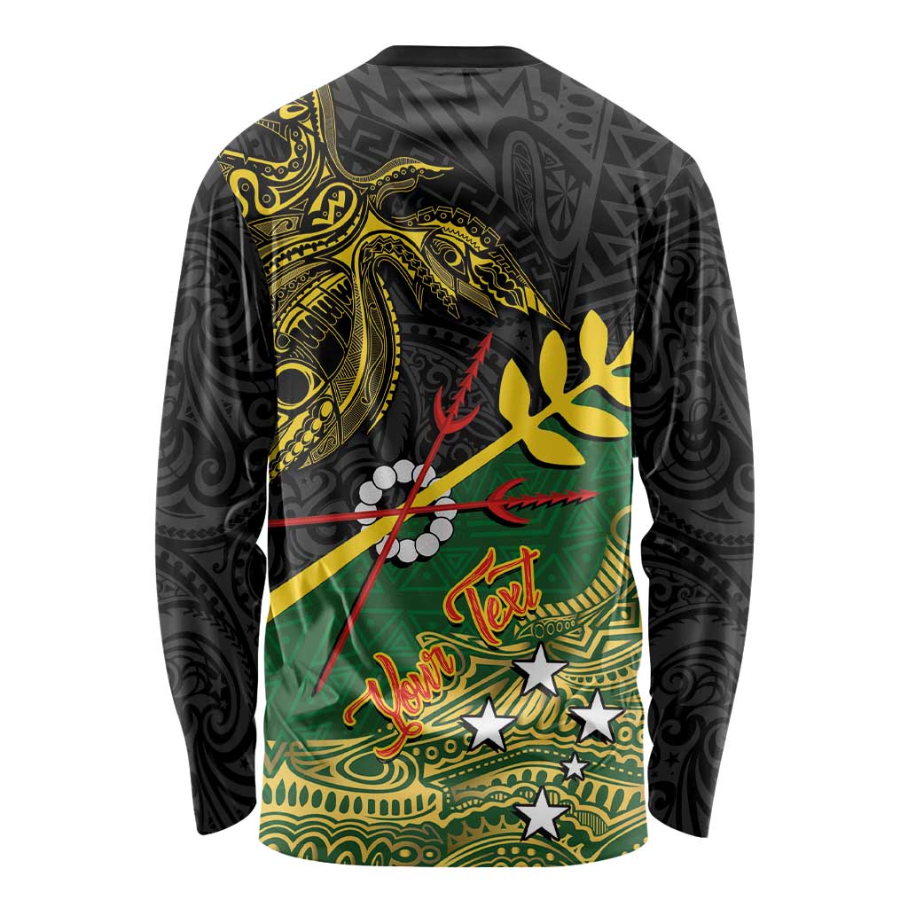Personalized Chimpu Province Papua New Guinea Long Sleeve Shirt Bird-of-paradise Art Tattoo and Melanesian Motifs - Polynesian Pride