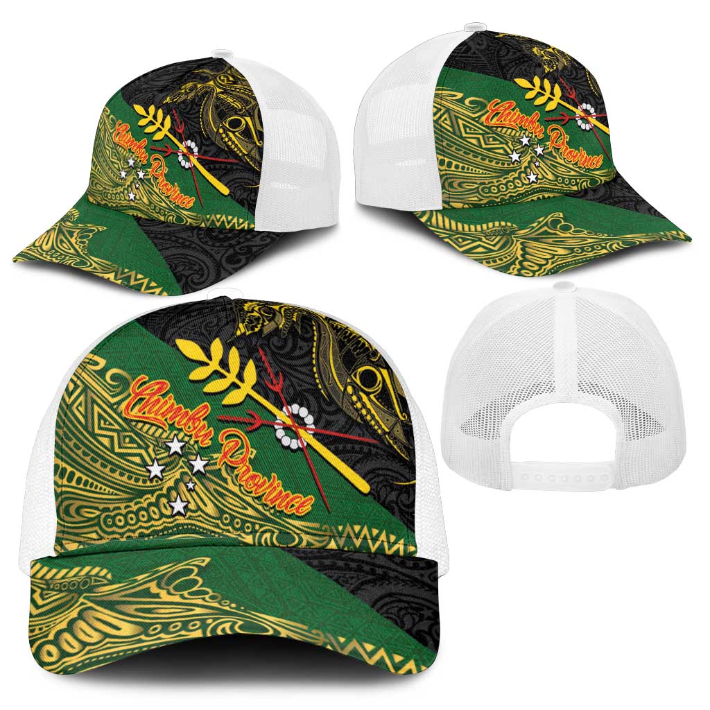 Chimpu Province Papua New Guinea Mesh Trucker Cap Bird-of-paradise Art Tattoo and Melanesian Motifs - Polynesian Pride