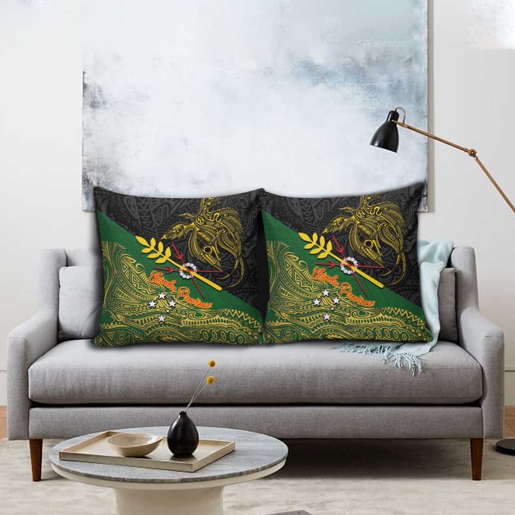 Chimpu Province Papua New Guinea Pillow Cover Bird-of-paradise Art Tattoo and Melanesian Motifs - Polynesian Pride