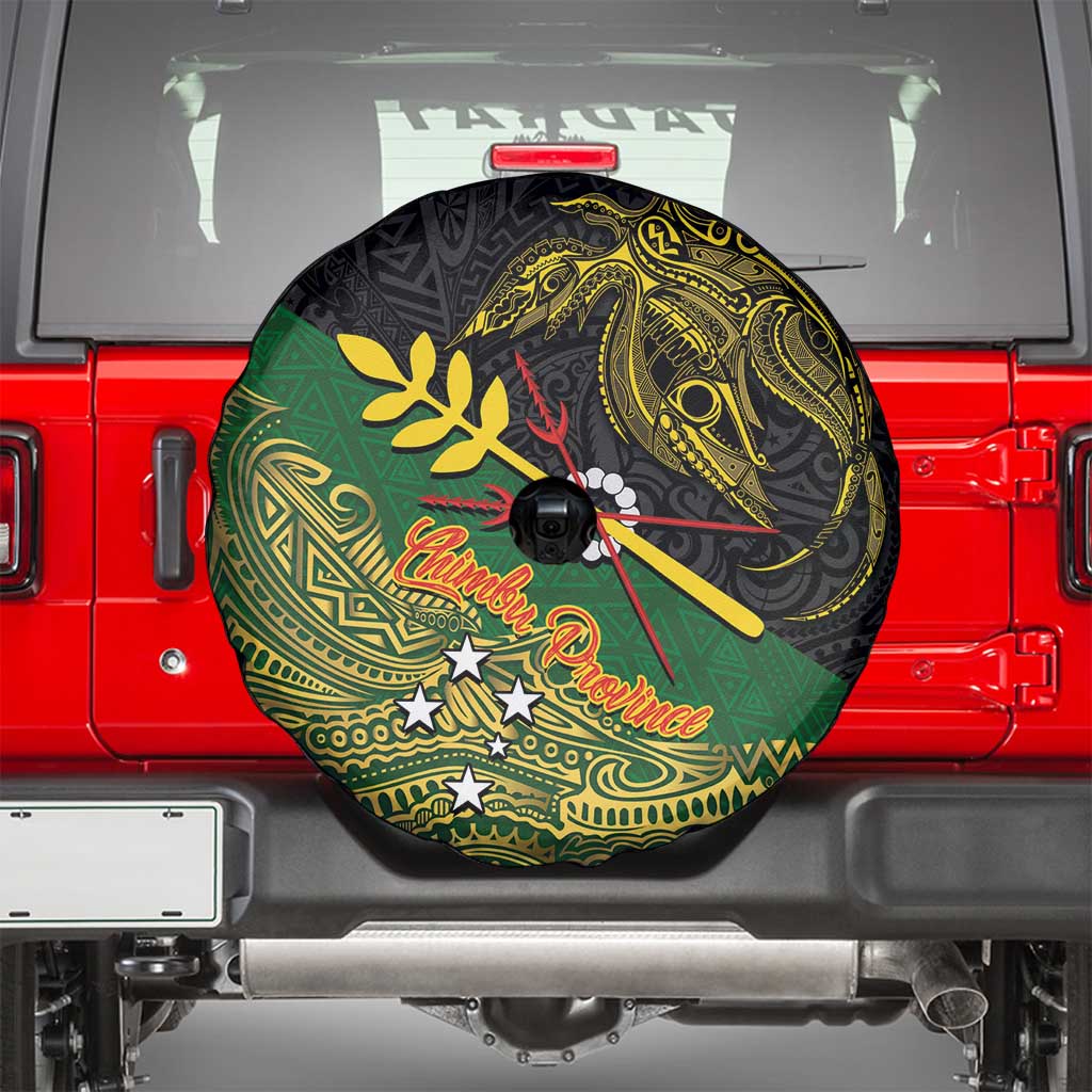 Chimpu Province Papua New Guinea Spare Tire Cover Bird-of-paradise Art Tattoo and Melanesian Motifs - Polynesian Pride