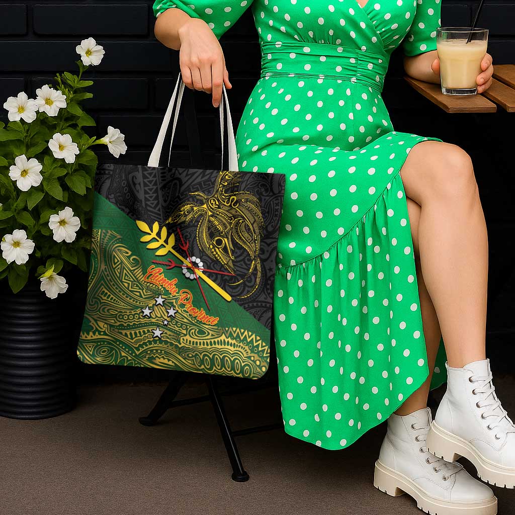 Chimpu Province Papua New Guinea Tote Bag Bird-of-paradise Art Tattoo and Melanesian Motifs - Polynesian Pride