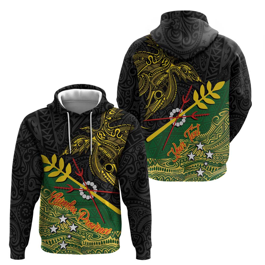 Personalized Chimpu Province Papua New Guinea Zip Hoodie Bird-of-paradise Art Tattoo and Melanesian Motifs - Polynesian Pride