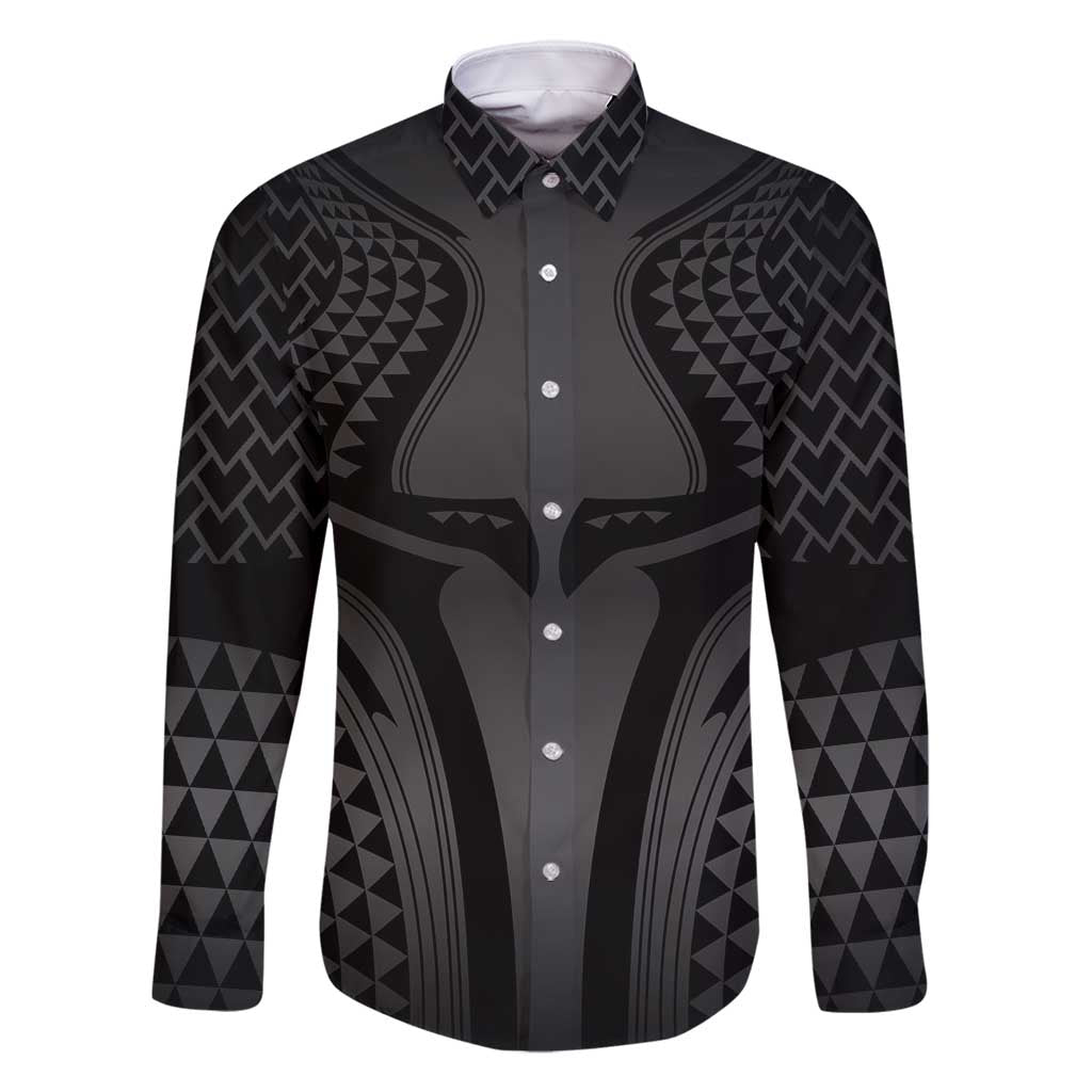 Hawaiian Kakau Art Tattoos Aquaman Style Family Matching Long Sleeve Bodycon Dress and Hawaiian Shirt Special Edition - Polynesian Pride