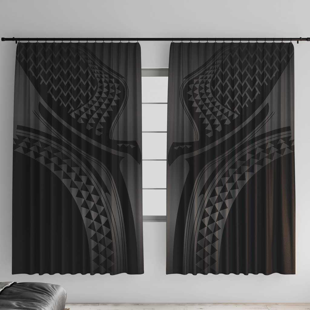 Hawaiian Kakau Art Tattoos Aquaman Style Window Curtain Special Edition LT03 With Hooks Black - Polynesian Pride