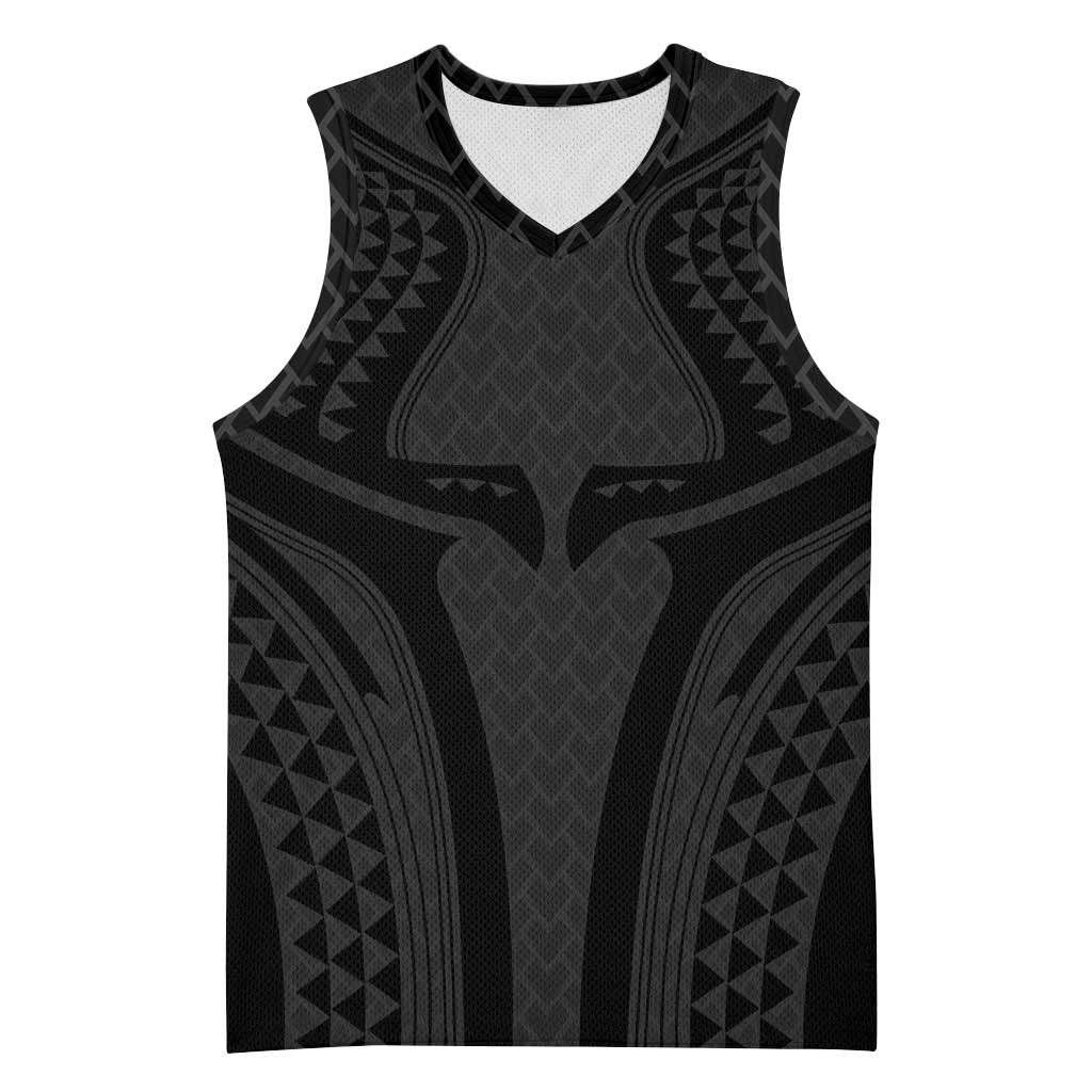 Hawaiian Kakau Art Tattoos Aquaman Style Basketball Jersey Black Version - Polynesian Pride