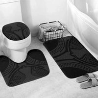 Hawaiian Kakau Art Tattoos Aquaman Style Bathroom Set Black Version - Polynesian Pride