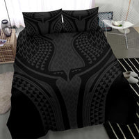 Hawaiian Kakau Art Tattoos Aquaman Style Bedding Set Black Version - Polynesian Pride