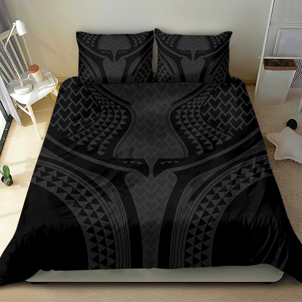 Hawaiian Kakau Art Tattoos Aquaman Style Bedding Set Black Version - Polynesian Pride