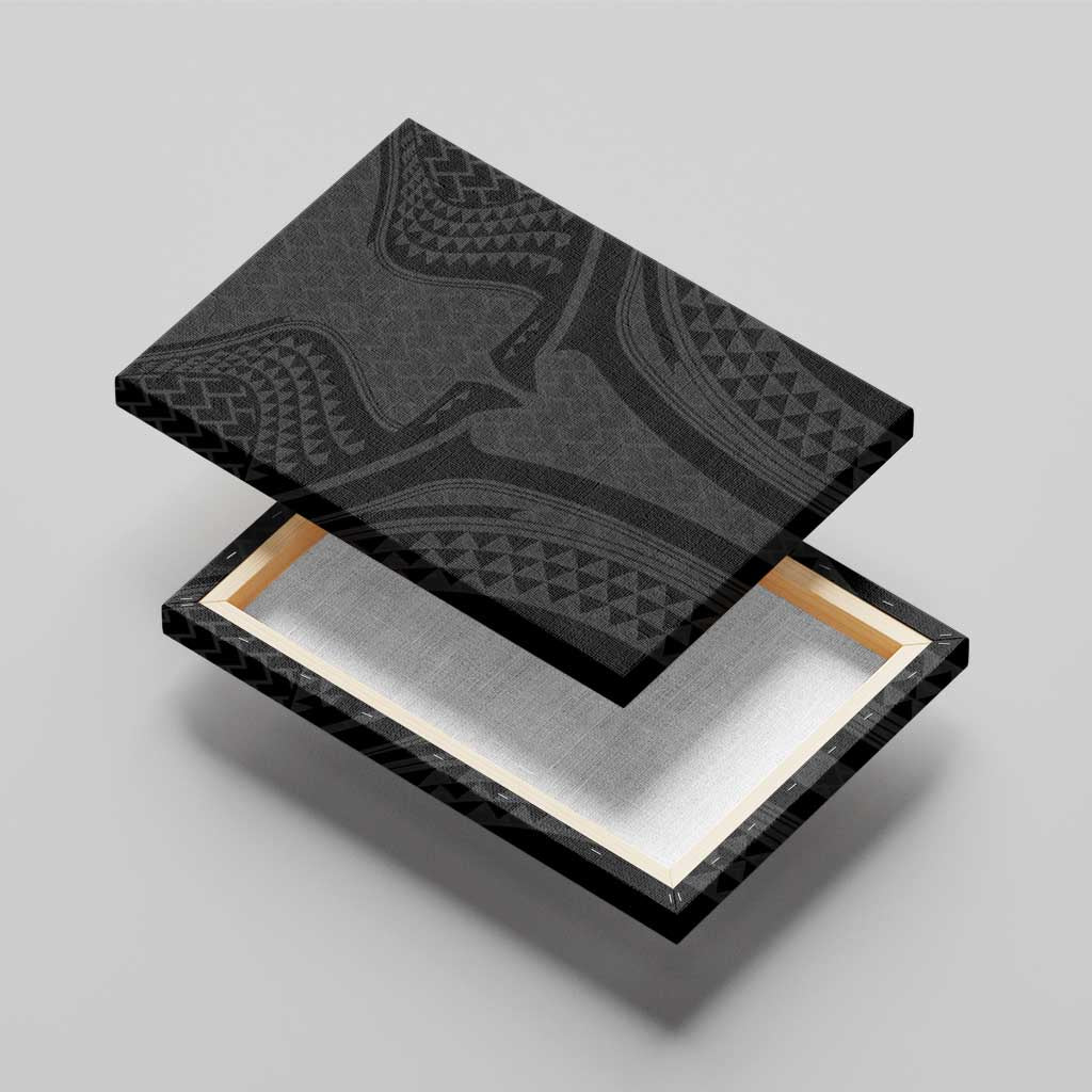 Hawaiian Kakau Art Tattoos Aquaman Style Canvas Wall Art Black Version - Polynesian Pride