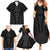 Hawaiian Kakau Art Tattoos Aquaman Style Family Matching Summer Maxi Dress and Hawaiian Shirt Black Version - Polynesian Pride