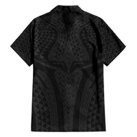 Hawaiian Kakau Art Tattoos Aquaman Style Family Matching Summer Maxi Dress and Hawaiian Shirt Black Version - Polynesian Pride