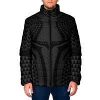 Hawaiian Kakau Art Tattoos Aquaman Style Padded Jacket Black Version - Polynesian Pride
