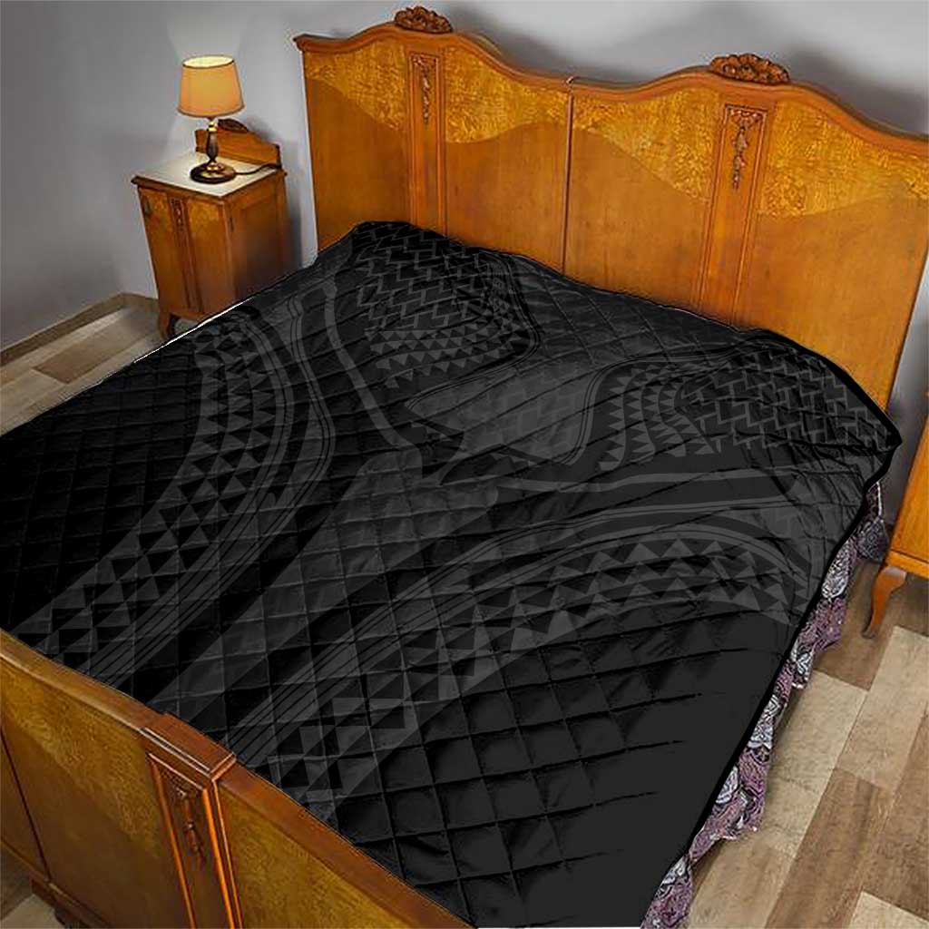 Hawaiian Kakau Art Tattoos Aquaman Style Quilt Black Version - Polynesian Pride