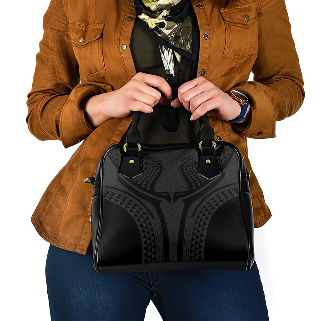 Hawaiian Kakau Art Tattoos Aquaman Style Shoulder Handbag Black Version LT03 - Polynesian Pride