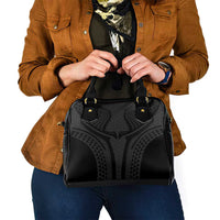 Hawaiian Kakau Art Tattoos Aquaman Style Shoulder Handbag Black Version LT03 - Polynesian Pride