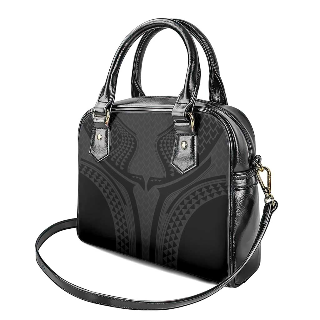 Hawaiian Kakau Art Tattoos Aquaman Style Shoulder Handbag Black Version LT03 - Polynesian Pride
