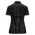 Hawaiian Kakau Art Tattoos Aquaman Style Women Polo Shirt Black Version - Polynesian Pride