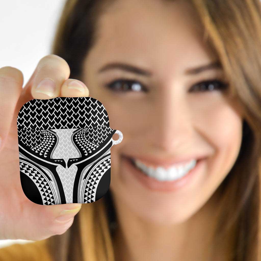 Hawaiian Kakau Art Tattoos Aquaman Style AirPods Case White Version - Polynesian Pride